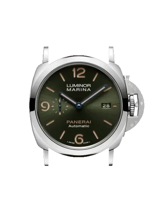 Luminor 1950 PAM01116 avec Bracelet de montre en cuir de veau vintage marron — Patine naturelle