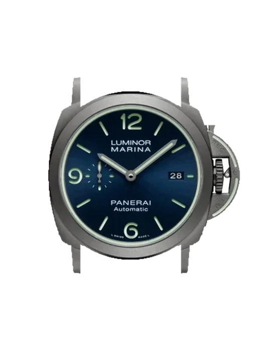 Luminor 1950 PAM01117 avec Bracelet de montre en cuir de veau vintage marron — Patine naturelle