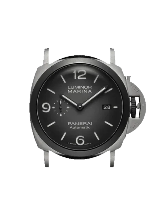 Luminor 1950 PAM01122 avec Bracelet de montre en cuir de veau vintage marron — Patine naturelle