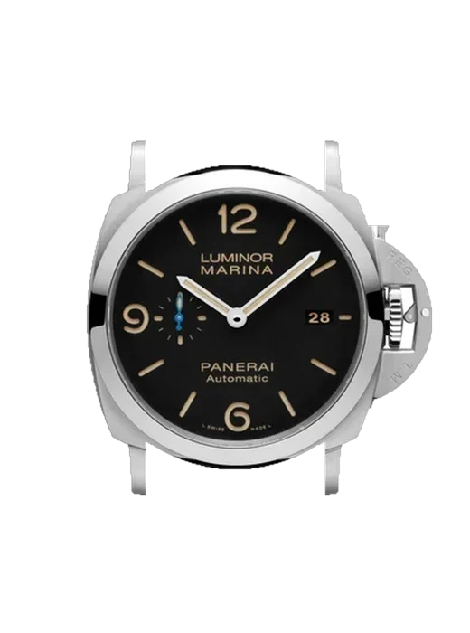 Luminor 1950 PAM01312 con Correa de piel de becerro vintage marrón — Patina natural