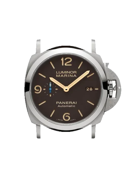 Luminor 1950 PAM01351 mit Vintage Kalbslederarmband Braun — Natürliche Patina