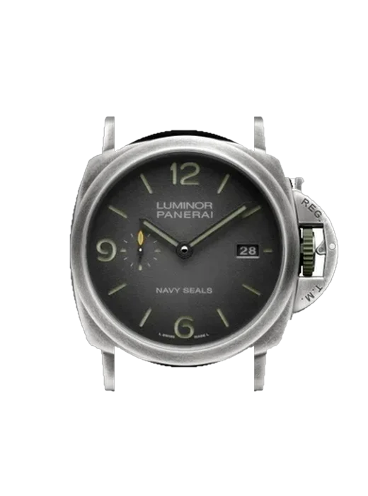 Luminor 1950 PAM01412 mit Vintage Kalbslederarmband Braun — Natürliche Patina