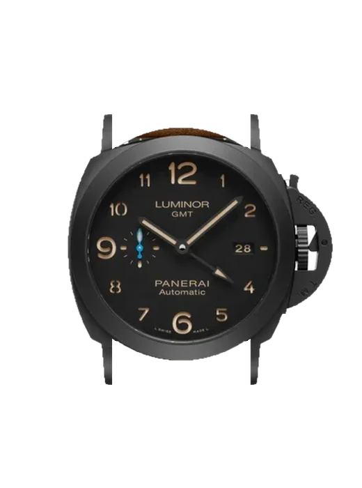 Luminor 1950 PAM01441 con Correa de piel de becerro vintage marrón — Patina natural