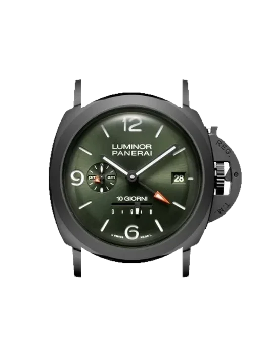 Luminor 1950 PAM01483 avec Bracelet de montre en cuir de veau vintage marron — Patine naturelle