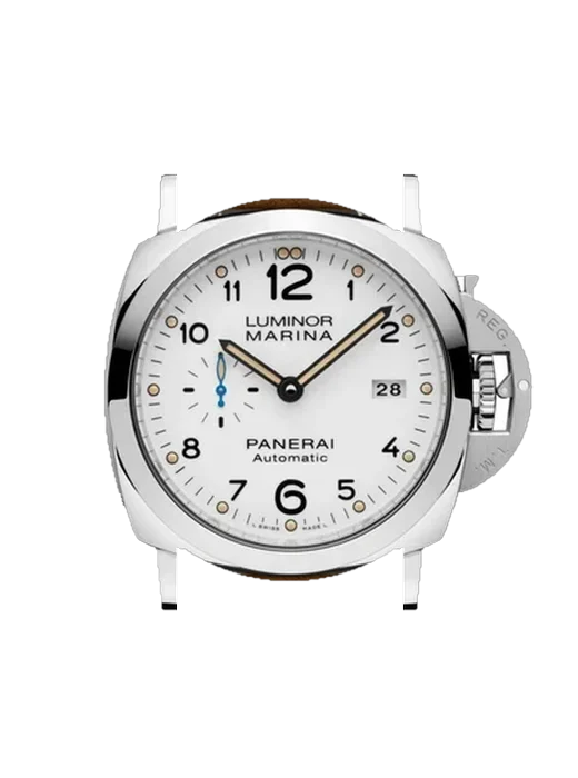 Luminor 1950 PAM01499 mit Vintage Kalbslederarmband Braun — Natürliche Patina
