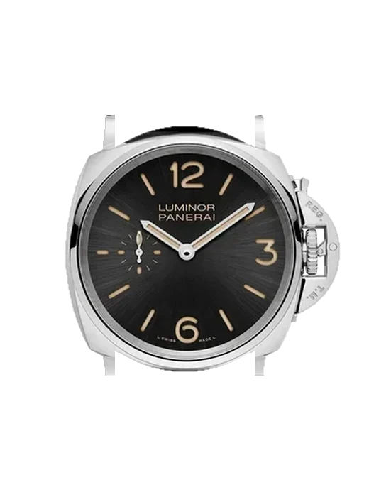 Luminor Due PAM00676 avec Bracelet de montre en cuir de veau vintage marron — Patine naturelle
