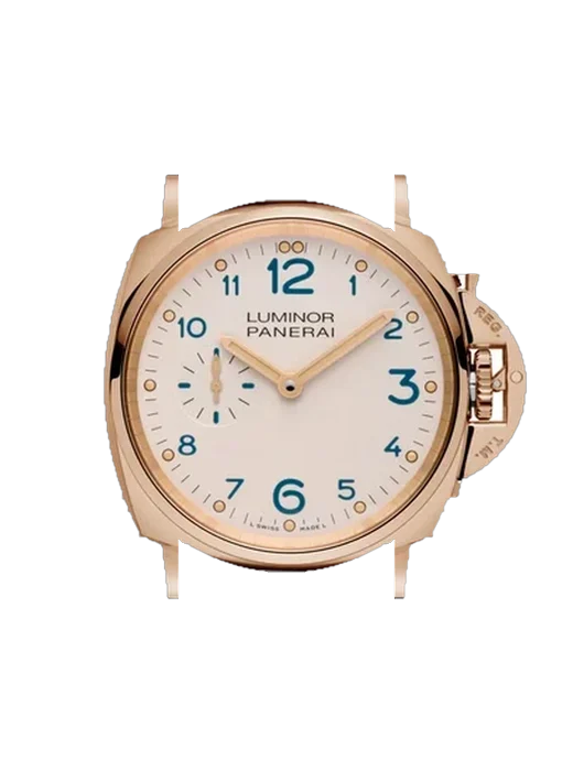 Luminor Due PAM00741 mit Vintage Kalbslederarmband Braun — Natürliche Patina