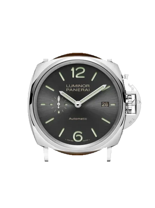 Luminor Due PAM00904 avec Bracelet de montre en cuir de veau vintage marron — Patine naturelle
