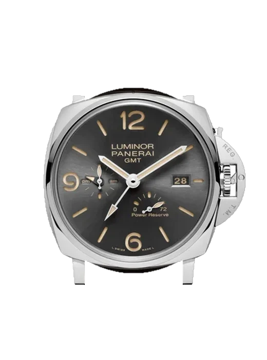 Luminor Due PAM00944 mit Vintage Kalbslederarmband Braun — Natürliche Patina