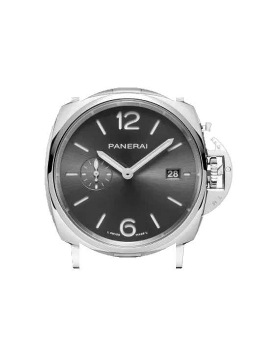 Luminor Due PAM01387 mit Vintage Kalbslederarmband Braun — Natürliche Patina