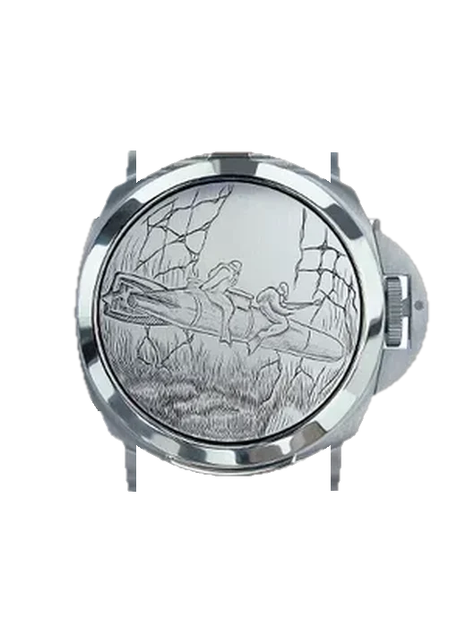 Luminor PAM00076 mit Vintage Kalbslederarmband Braun — Natürliche Patina