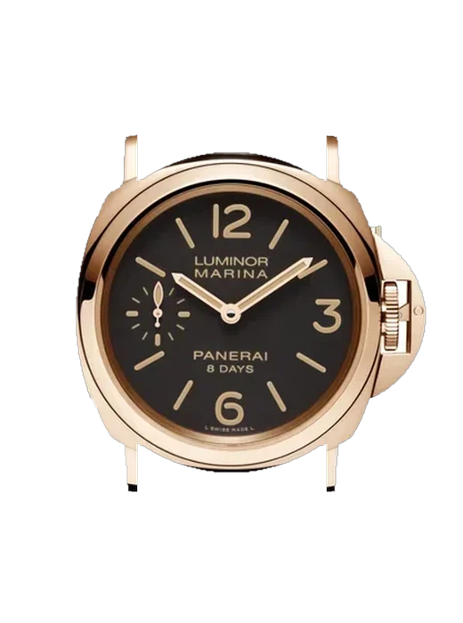 Luminor PAM00511 mit Vintage Kalbslederarmband Braun — Natürliche Patina