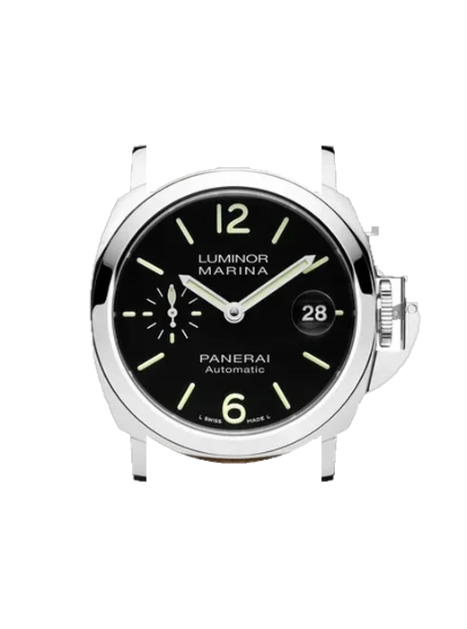 Luminor PAM01048 mit Vintage Kalbslederarmband Braun — Natürliche Patina