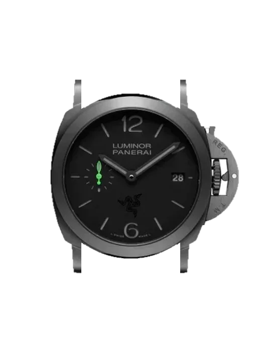 Luminor PAM01353 mit Vintage Kalbslederarmband Braun — Natürliche Patina