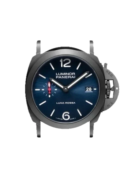 Luminor PAM01408 mit Vintage Kalbslederarmband Braun — Natürliche Patina