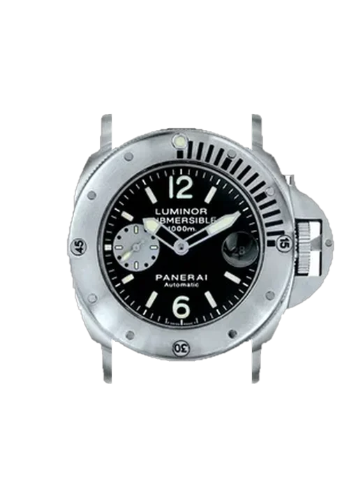 Submersible PAM00064 con Correa de piel de becerro vintage marrón — Patina natural