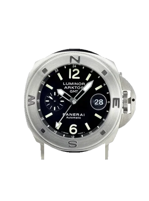 Submersible PAM00186 mit Vintage Kalbslederarmband Braun — Natürliche Patina