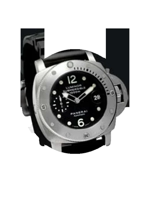 Submersible PAM00243 con Correa de piel de becerro vintage marrón — Patina natural