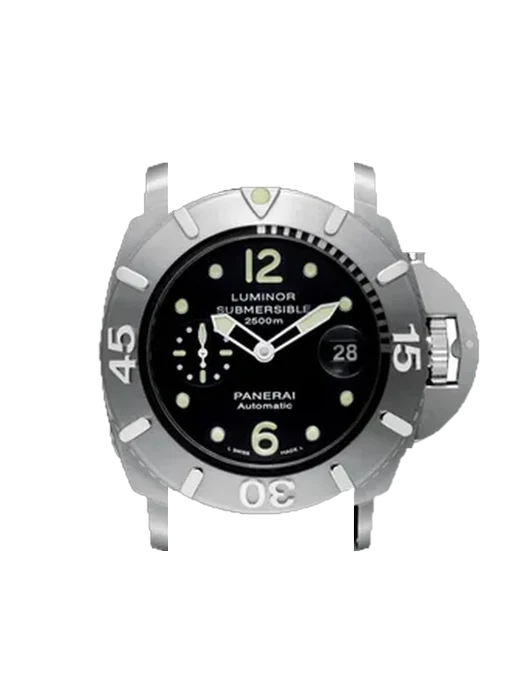 Submersible PAM00285 con Cinturino Vitello Vintage Marrone — Patina Naturale