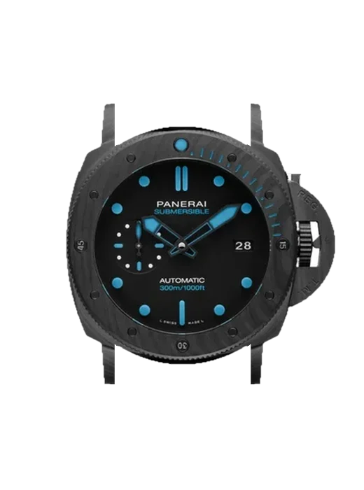 Submersible PAM00960 con Cinturino Ibrido Alligatore e Caucciù Blu