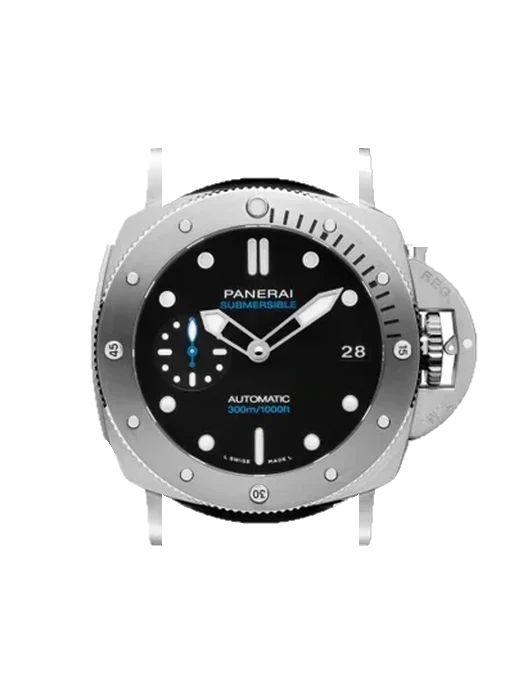 Submersible PAM00973 con Cinturino Vitello Vintage Marrone — Patina Naturale