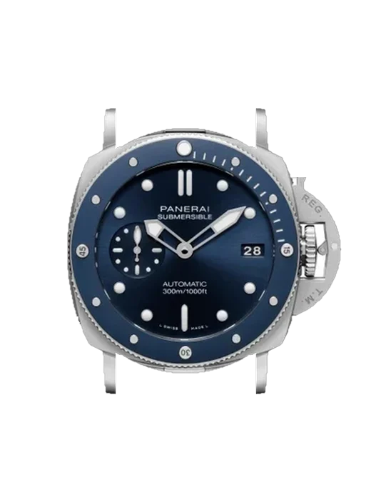 Submersible PAM01068 con Cinturino Vitello Vintage Marrone — Patina Naturale