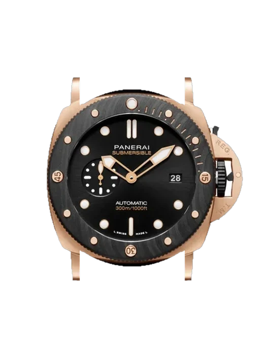 Submersible PAM01070 con Cinturino Vitello Vintage Marrone — Patina Naturale