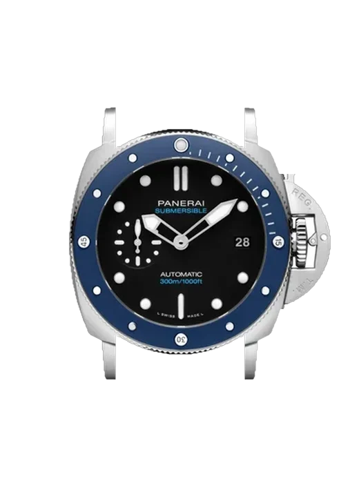 Submersible PAM01209 con Cinturino Vitello Vintage Marrone — Patina Naturale