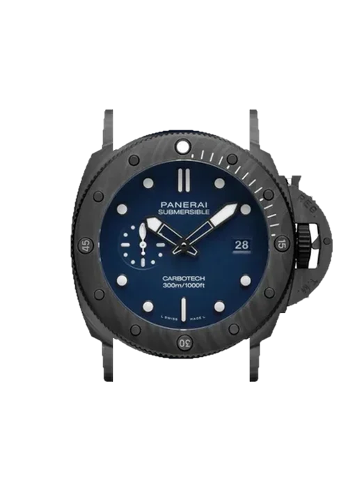 Submersible PAM01232 con Cinturino Vitello Vintage Marrone — Patina Naturale