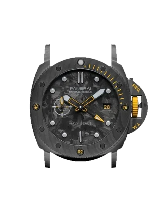 Submersible PAM01324 con Cinturino Vitello Vintage Marrone — Patina Naturale