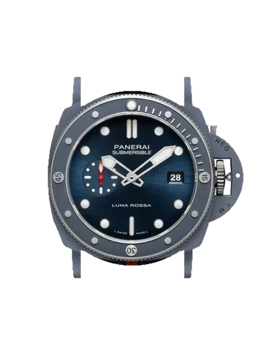 Submersible PAM01466 con Cinturino Vitello Vintage Marrone — Patina Naturale