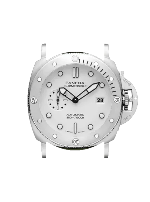 Submersible PAM01595 con Cinturino Vitello Vintage Marrone — Patina Naturale