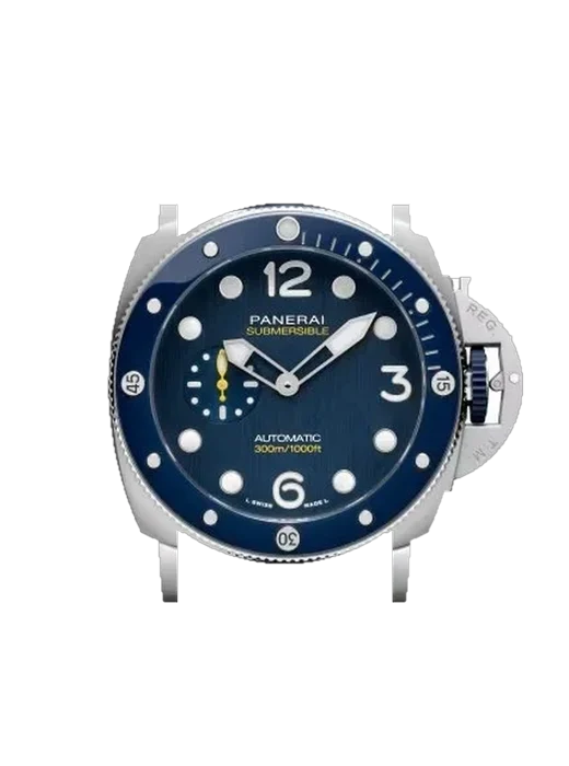 Submersible PAM01676 con Cinturino Vitello Vintage Marrone — Patina Naturale