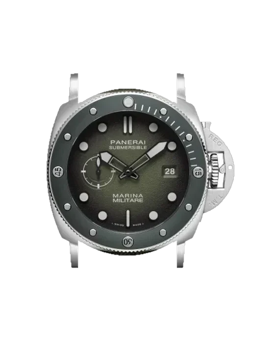 Submersible PAM01697 con Cinturino Vitello Vintage Marrone — Patina Naturale