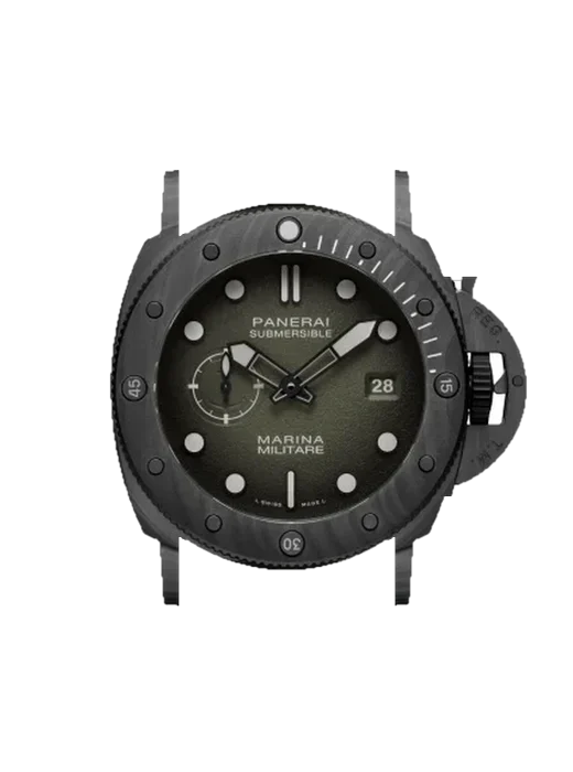Submersible PAM01698 con Cinturino Vitello Vintage Marrone — Patina Naturale