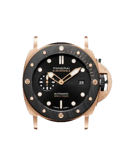 Submersible PAM02070 con Cinturino Vitello Vintage Marrone — Patina Naturale