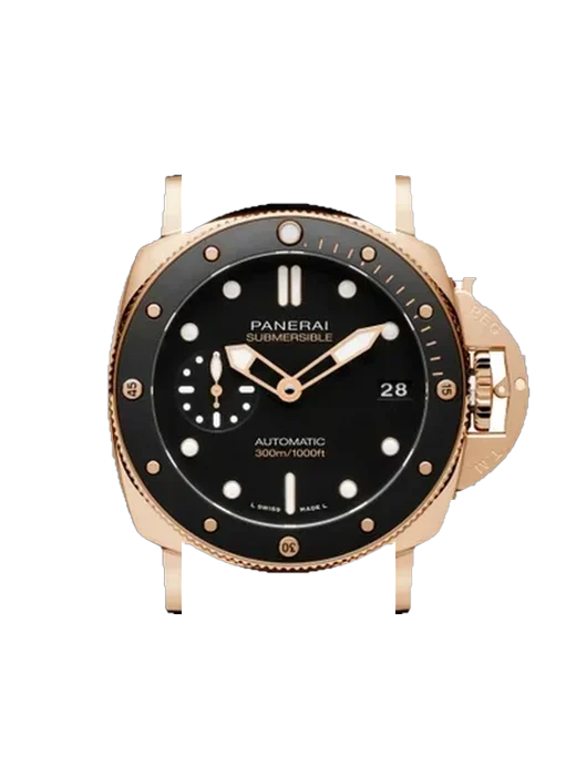 Submersible PAM02164 con Cinturino Vitello Vintage Marrone — Patina Naturale