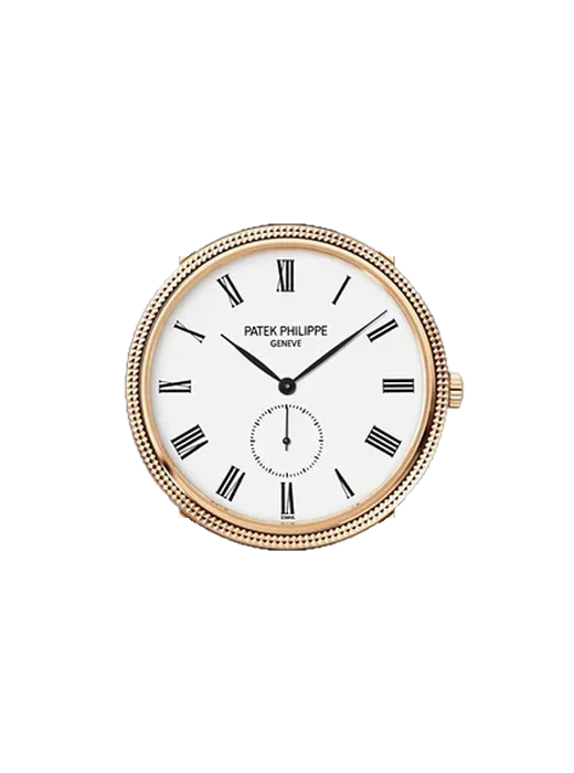 Calatrava 5116R-001 mit Alligator-Nubuk-Armband Schwarz mit Ton-in-Ton-Naht, handgenäht