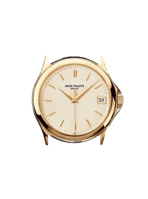Calatrava 5127J-001 mit Alligator-Nubuk-Armband Schwarz mit Ton-in-Ton-Naht, handgenäht