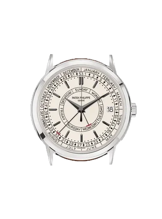 Calatrava 5212A-001 mit Alligator-Nubuk-Armband Schwarz mit Ton-in-Ton-Naht, handgenäht