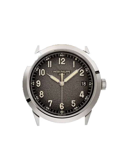 Calatrava 5226G-001 mit Alligator-Nubuk-Armband Schwarz mit Ton-in-Ton-Naht, handgenäht