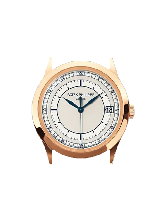Calatrava 5296R-001 with Black Nubuck Alligator Strap with Hand-Stitched Tone-on-Tone Stitching