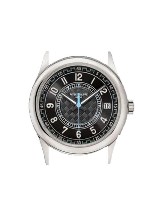 Calatrava 6007G-011 mit Alligator-Nubuk-Armband Schwarz mit Ton-in-Ton-Naht, handgenäht