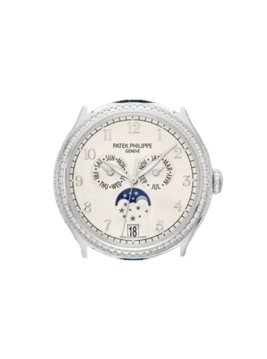 Complications 4947G-010 avec Bracelet Alligator Nubuck Noir avec Surpiqûre Ton sur Ton Faite Main