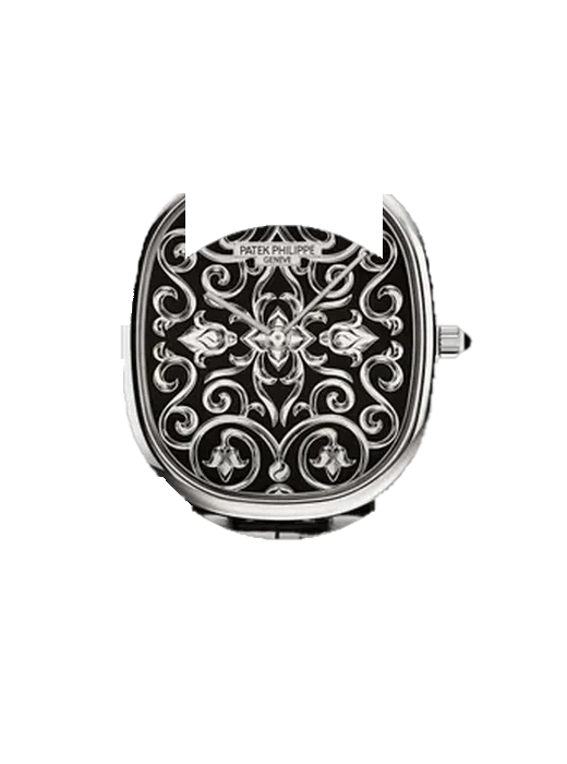 Golden Ellipse 5738/51G-001 avec Bracelet Alligator Nubuck Noir avec Surpiqûre Ton sur Ton Faite Main