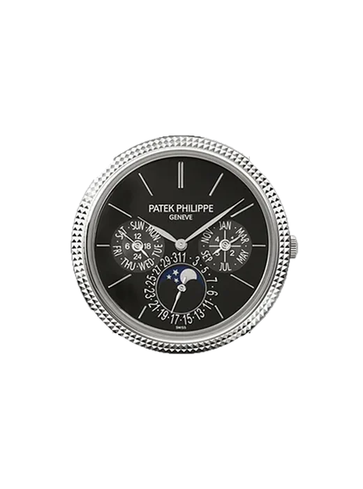 Grand Complications 5139G-010 con Correa de piel de cocodrilo en nubuck negro con costuras a juego cosidas a mano