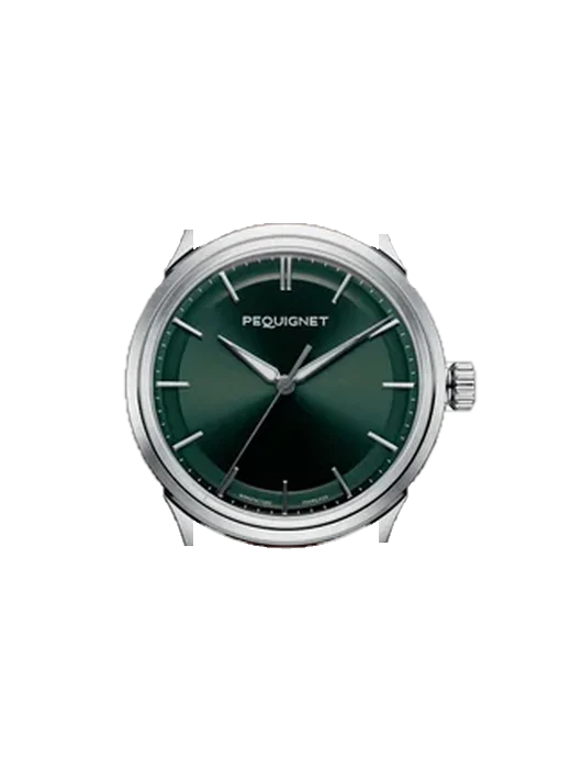 Royale Royale Paris watch - green dial - 36 mm avec Bracelet de montre en cuir de veau vintage marron — Patine naturelle