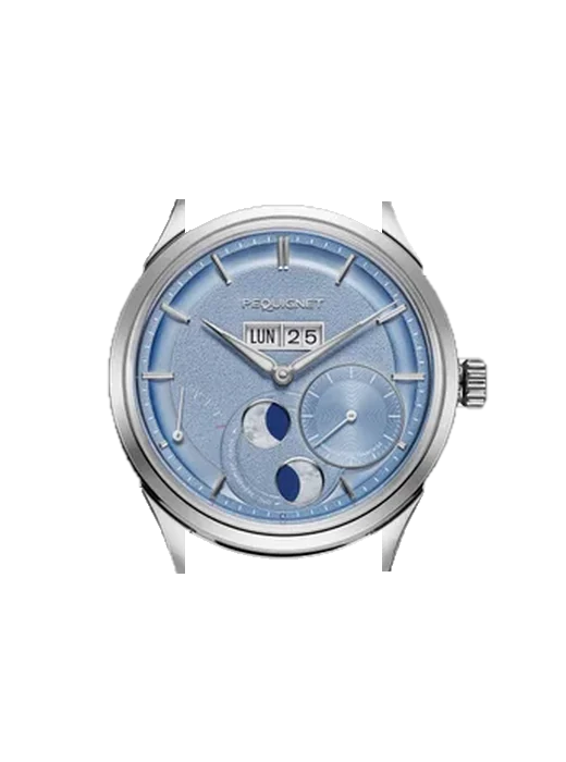 Royale Royale Paris watch, icy blue dial - 39,5 mm avec Bracelet Grand Cavalier Cuir Orange