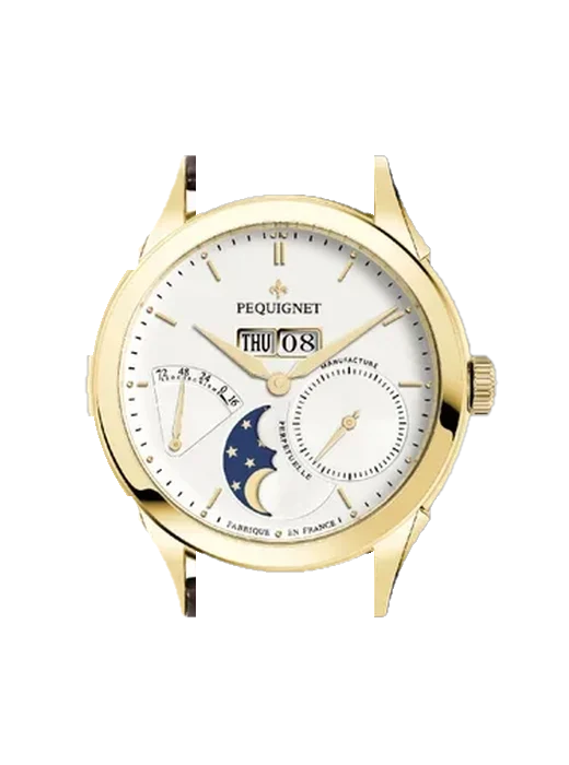 Rue Royale 9011438CG avec Bracelet de montre en cuir de veau vintage marron — Patine naturelle