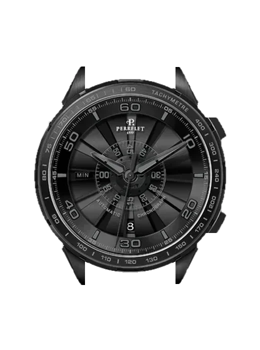 Turbine A1079/1 mit Hybrid Armband aus Alligator und Kautschuk Blau